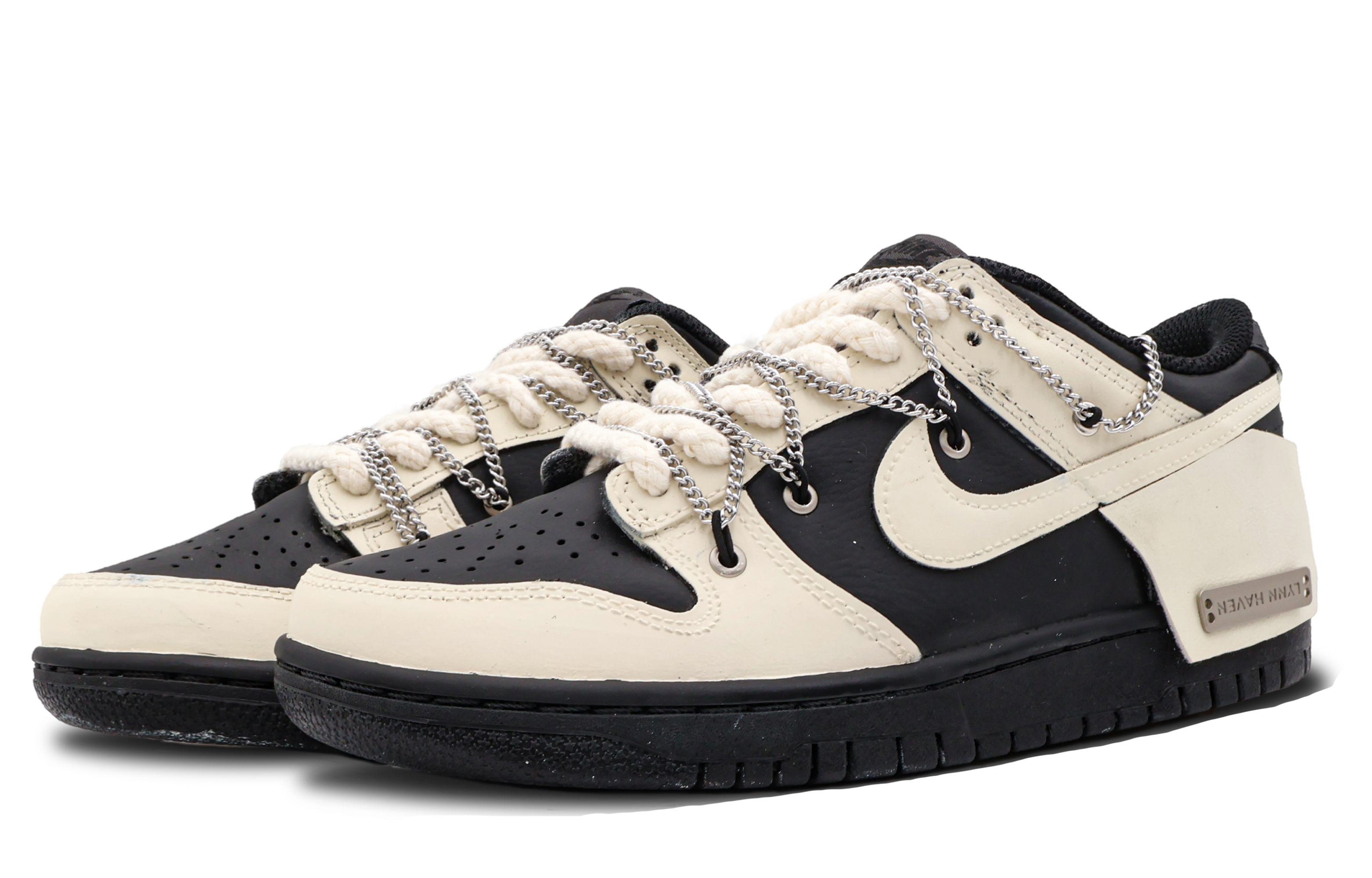 Buy [Custom Shoes] Nike Dunk Low 'Black Silence Preppy Punk' - Novelship