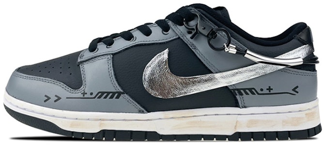 ナイキ ダンク LOW "黒銀チェーン" (Nike Dunk LOW "Kurogin Chain") CW1590-100(Team叁-女款机能黑银贴布链条) Buy ナイキ ダンク LOW "黒銀チェーン" (Nike Dunk LOW "Kurogin Chain") CW1590-100(Team叁-女款机能黑银贴布链条)