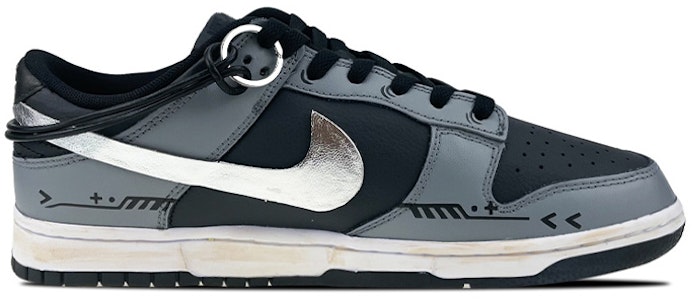 ナイキ ダンク LOW "黒銀チェーン" (Nike Dunk LOW "Kurogin Chain") CW1590-100(Team叁-女款机能黑银贴布链条) Order ナイキ ダンク LOW "黒銀チェーン" (Nike Dunk LOW "Kurogin Chain") CW1590-100(Team叁-女款机能黑银贴布链条)