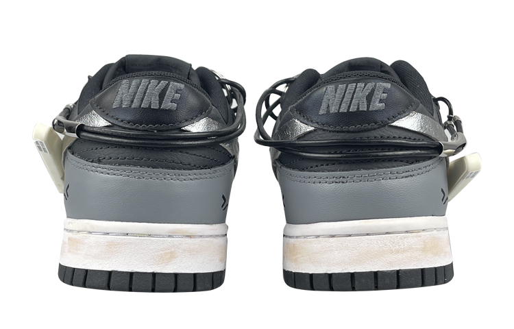 Details for 【カスタムシューズ】ナイキ ダンク ロー 'ブラック シルバーチェーン' CW1590-100(Team叁-女款LED机能银贴布)