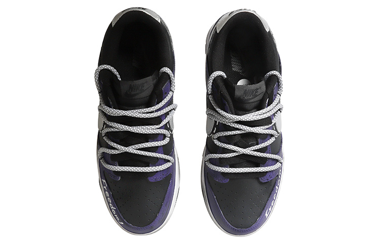 Shop 定制鞋 Nike Dunk Low 黑银紫色氛围 DJ6188-002(Team拾玖-黑银字体男S-BOX)
