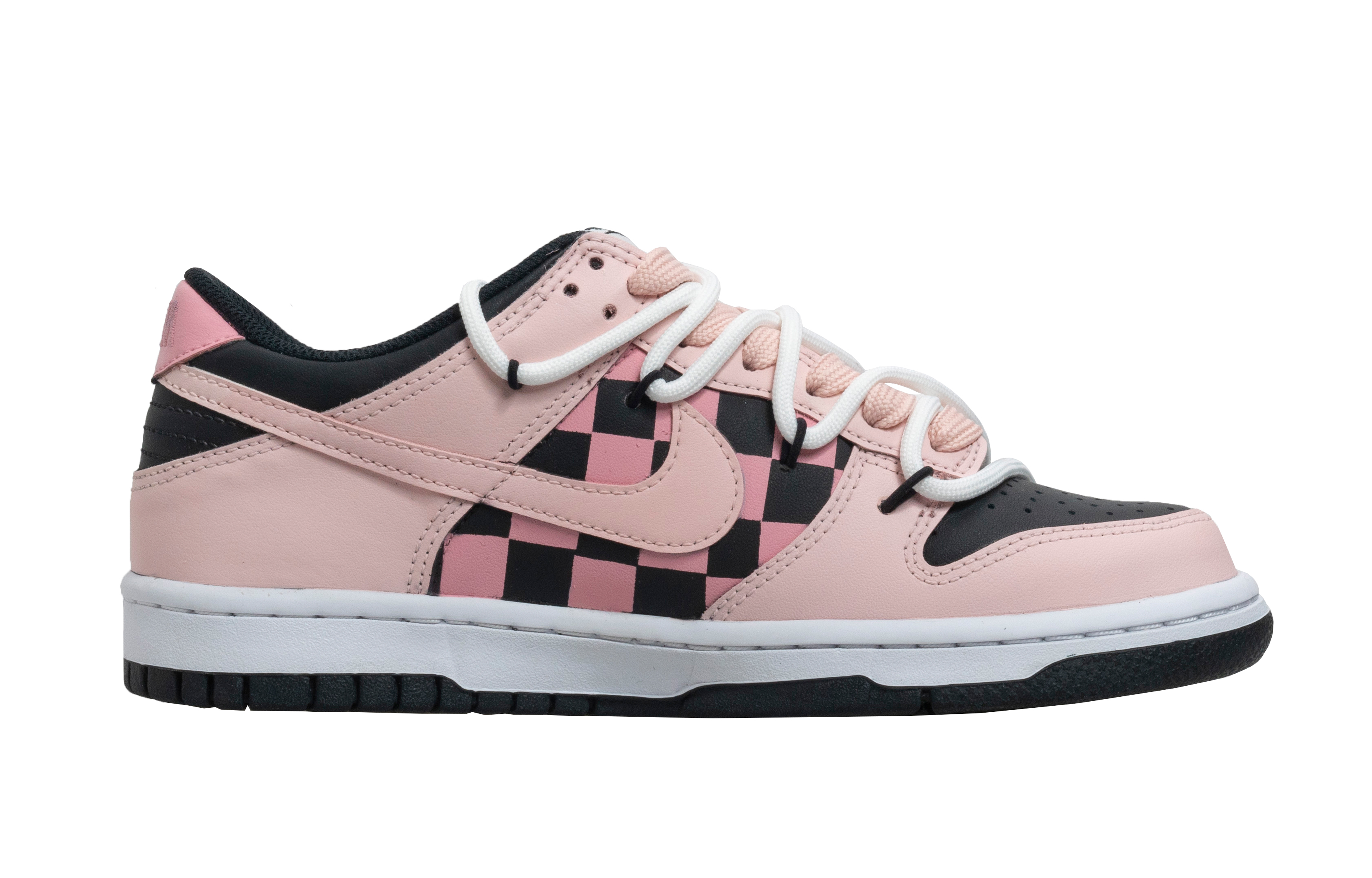 Order 【訂製球鞋】Nike Dunk Low 黑糖辣妹 御姐風 學院風 解構 格子 小眾潮流 防滑耐磨 低筒 板鞋 GS 黑粉