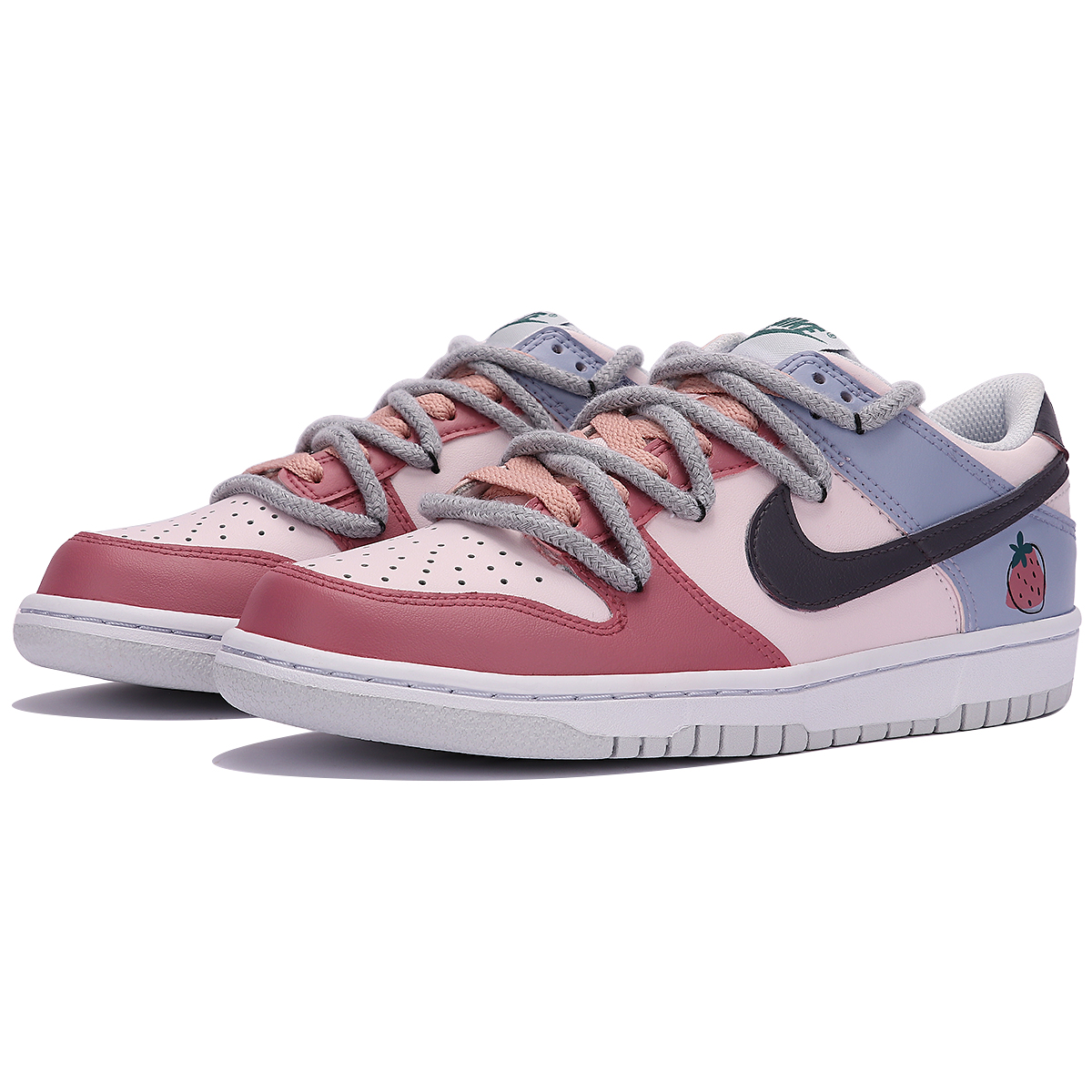 Lookbook [カスタムシューズ] ナイキ ダンク ロー 'ブラックシュガーストロベリー' FD1232-002(TeamThree-女款黑糖草莓)