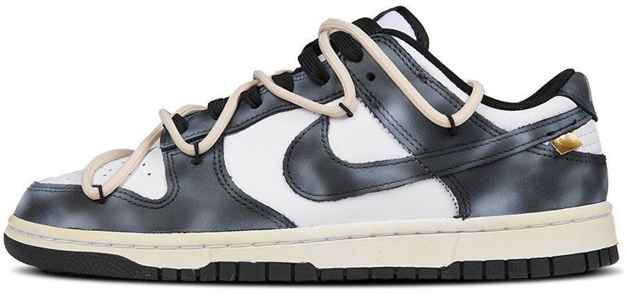 custom-shoes-nike-dunk-low-black-tie-dye-distressed-panda