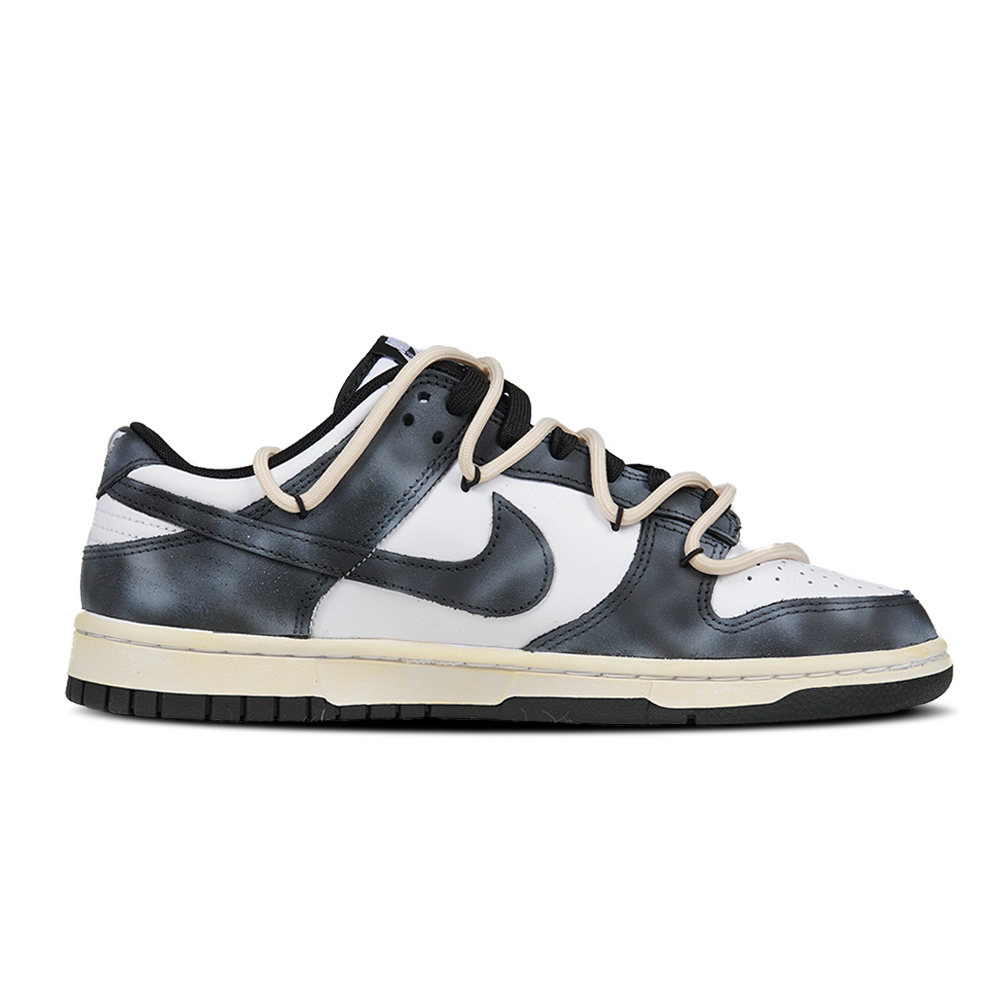 Order [定制鞋款] 耐克Dunk Low '黑色扎染仿旧熊猫' DD1391-100(TeamP-扎染黑白）
