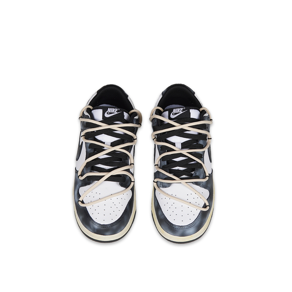 Shop [定制鞋款] 耐克Dunk Low '黑色扎染仿旧熊猫' DD1391-100(TeamP-扎染黑白）