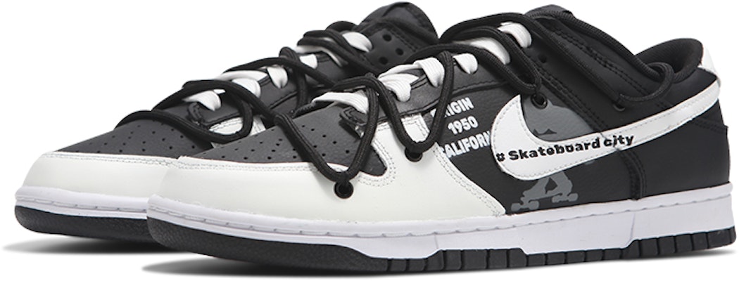 나이키 덩크 로우 '블랙 화이트' (커스텀) DJ6188-002(Team24-男款滑板小子) Lookbook 나이키 덩크 로우 '블랙 화이트' (커스텀) DJ6188-002(Team24-男款滑板小子)