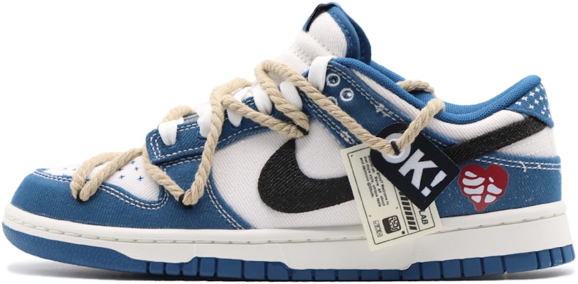 Zapatillas Nike Dunk Low 'Negro Blanco Azul - Sashiko Deconstruido' DV0834-101(Team57-男款缠绵) Order Zapatillas Nike Dunk Low 'Negro Blanco Azul - Sashiko Deconstruido' DV0834-101(Team57-男款缠绵)