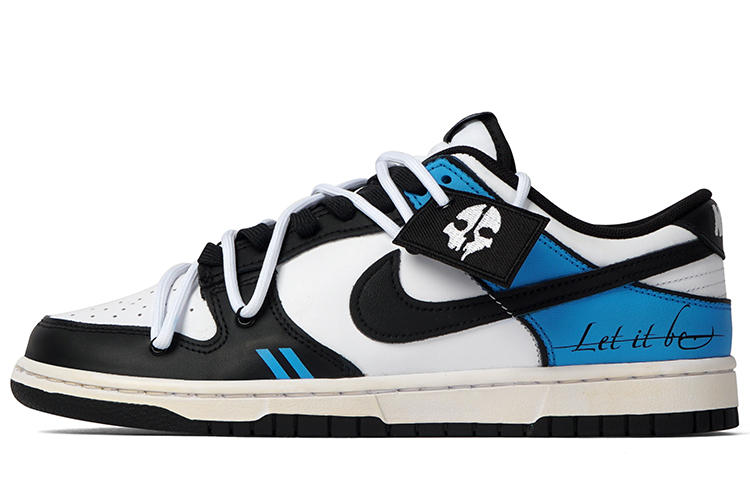 [Custom Shoes] Nike Dunk Low 'Black White Blue'