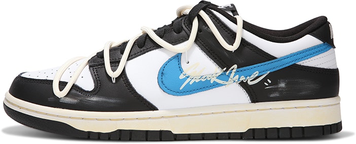 custom-shoes-nike-dunk-low-black-white-blue-cw-1590-100-team82
