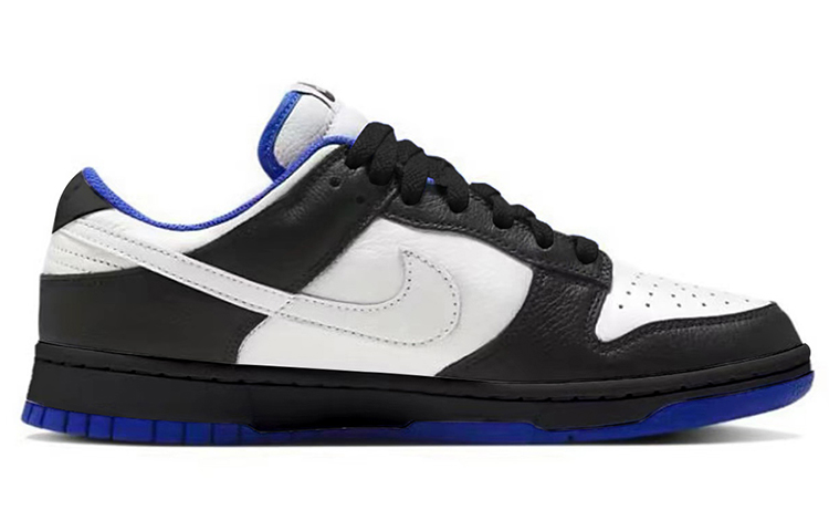 Order 나이키 덩크 로우 '블랙 화이트 블루' (커스텀) FD9064-110(TeamY-女款复古纸飞机黑白蓝)