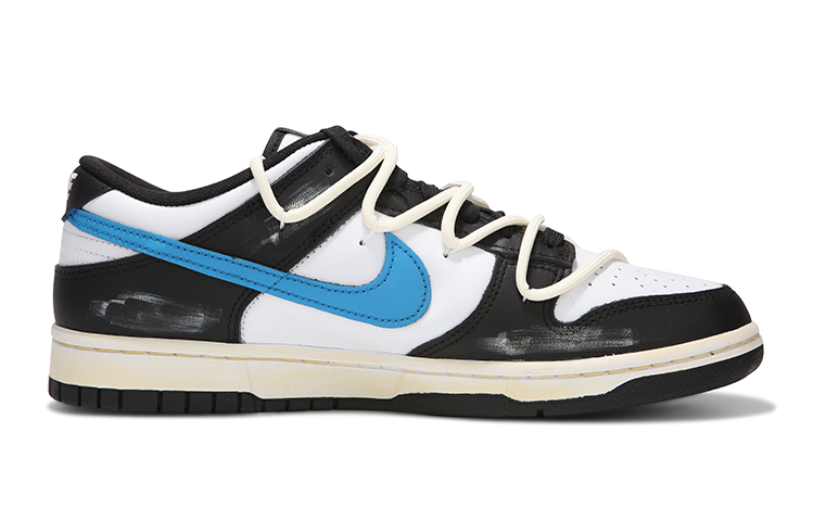 Order [カスタムシューズ] ナイキ ダンク ロー 'ブラック ホワイト ブルー' CW1590-100(Team82-女款闪电熊猫)