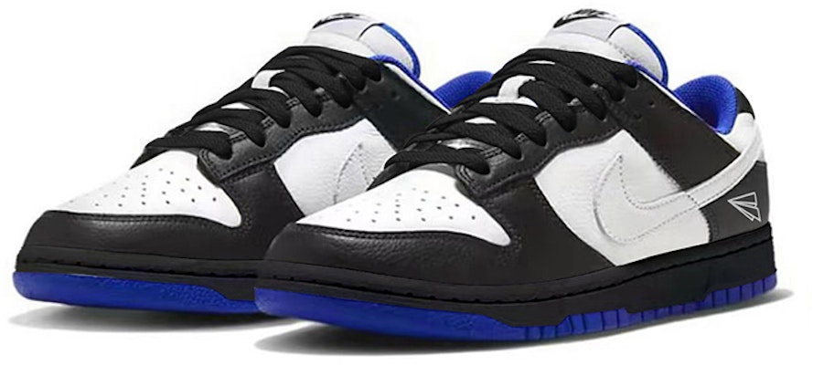 나이키 덩크 로우 '블랙 화이트 블루' (커스텀) FD9064-110(TeamY-女款复古纸飞机黑白蓝) Lookbook 나이키 덩크 로우 '블랙 화이트 블루' (커스텀) FD9064-110(TeamY-女款复古纸飞机黑白蓝)