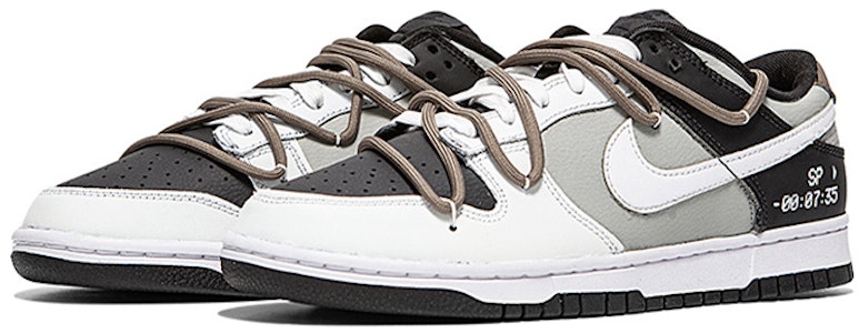 【定制球鞋】Nike Dunk Low 攝像機 復古相機 解構綁帶 簡約潮流 低幫 板鞋 GS 黑白 Lookbook 【定制球鞋】Nike Dunk Low 攝像機 復古相機 解構綁帶 簡約潮流 低幫 板鞋 GS 黑白