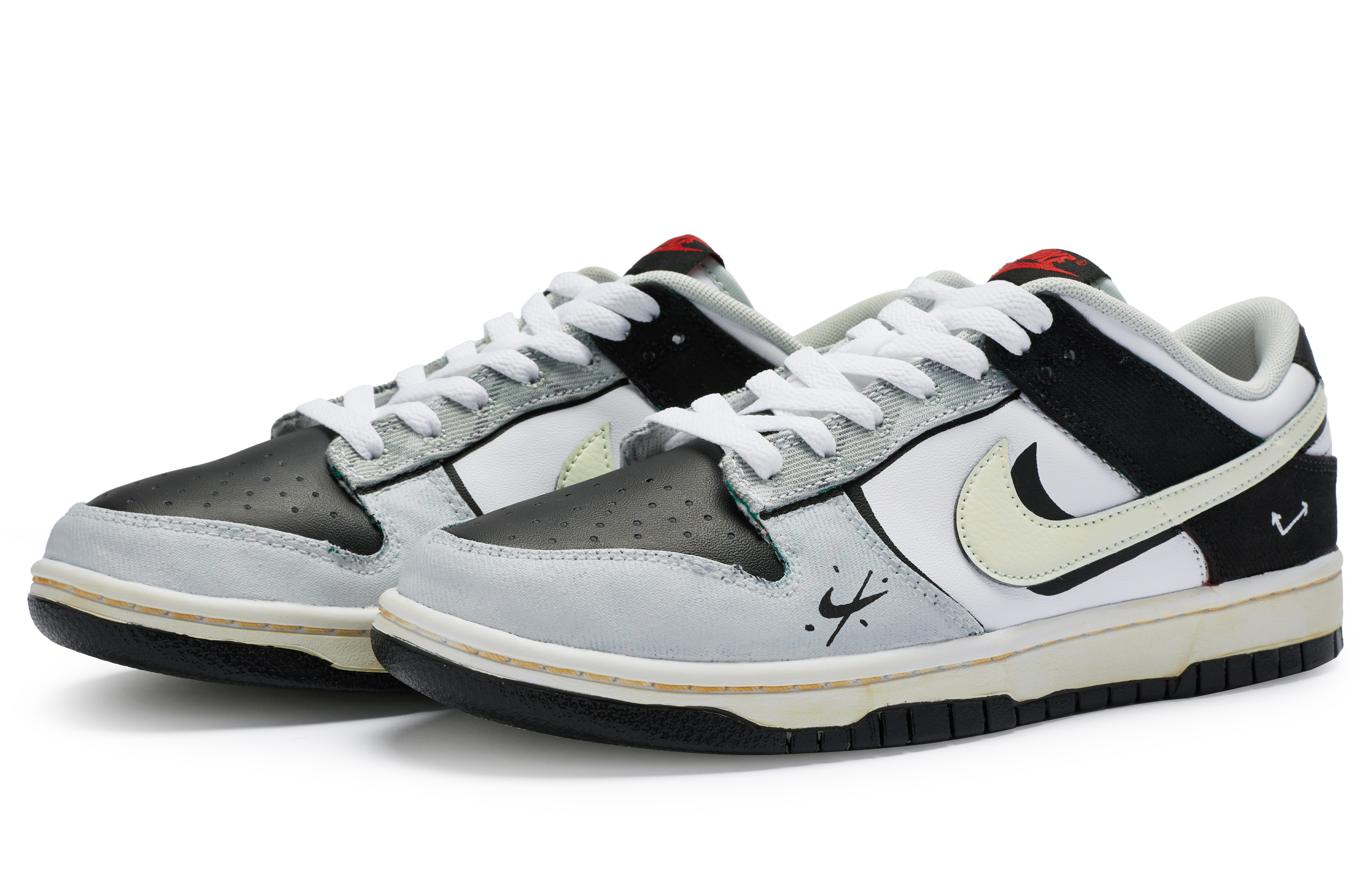Lookbook [Zapatos Personalizados] Nike Dunk Low 'Manecillas de Reloj Blanco y Negro' DV0827-100-484808