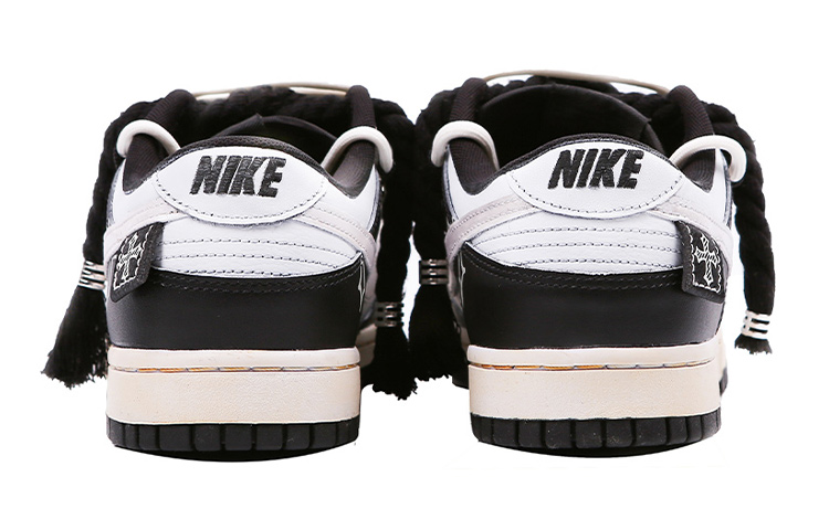 Shop 나이키 덩크 로우 "블랙 화이트 피치 하트"(커스텀) DH9765-002(Team4-女款黑白十字架S-BOX)