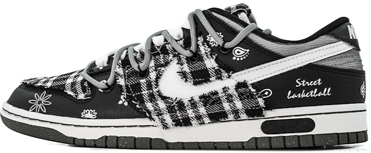 【カスタムシューズ】ナイキ ダンク ロー「ブラックホワイト デコンストリート」 DM0108-001(Team肆-D格子腰果花ZQ) Buy 【カスタムシューズ】ナイキ ダンク ロー「ブラックホワイト デコンストリート」 DM0108-001(Team肆-D格子腰果花ZQ)