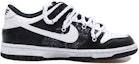 Order 【訂製球鞋】Nike Dunk Low 極簡 數學 函數 做舊 白麻繩 解構風 貼布 低幫 板鞋 GS 黑白