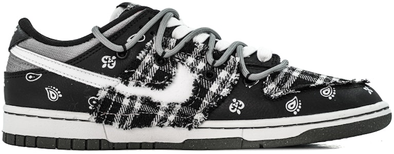 【カスタムシューズ】ナイキ ダンク ロー「ブラックホワイト デコンストリート」 DM0108-001(Team肆-D格子腰果花ZQ) Order 【カスタムシューズ】ナイキ ダンク ロー「ブラックホワイト デコンストリート」 DM0108-001(Team肆-D格子腰果花ZQ)