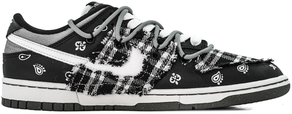 【カスタムシューズ】ナイキ ダンク ロー「ブラックホワイト デコンストリート」 DM0108-001(Team肆-D格子腰果花ZQ) Order 【カスタムシューズ】ナイキ ダンク ロー「ブラックホワイト デコンストリート」 DM0108-001(Team肆-D格子腰果花ZQ)