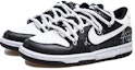 Lookbook 【訂製球鞋】Nike Dunk Low 極簡 數學 函數 做舊 白麻繩 解構風 貼布 低幫 板鞋 GS 黑白