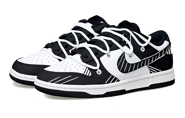 [Custom Shoes] Nike Dunk Low 'Black White Deconstructed' 圖 3