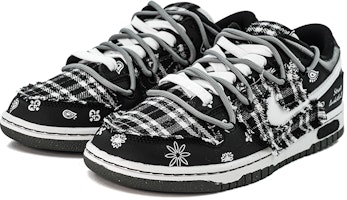 나이키 덩크 로우 '블랙 화이트 스트릿' (커스텀) DM0108-001(Team肆-D格子腰果花ZQ) Lookbook 나이키 덩크 로우 '블랙 화이트 스트릿' (커스텀) DM0108-001(Team肆-D格子腰果花ZQ)