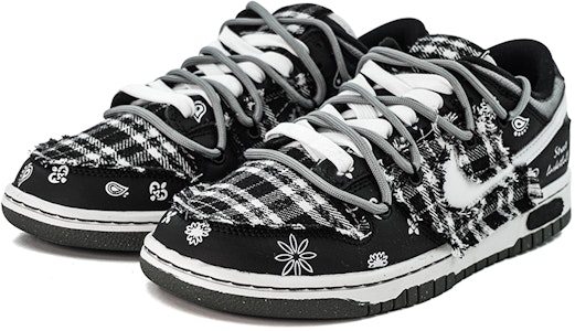 【カスタムシューズ】ナイキ ダンク ロー「ブラックホワイト デコンストリート」 DM0108-001(Team肆-D格子腰果花ZQ) Lookbook 【カスタムシューズ】ナイキ ダンク ロー「ブラックホワイト デコンストリート」 DM0108-001(Team肆-D格子腰果花ZQ)