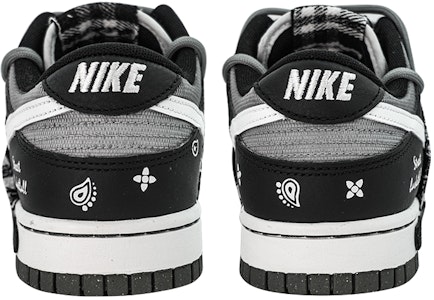 【カスタムシューズ】ナイキ ダンク ロー「ブラックホワイト デコンストリート」 DM0108-001(Team肆-D格子腰果花ZQ) Shop 【カスタムシューズ】ナイキ ダンク ロー「ブラックホワイト デコンストリート」 DM0108-001(Team肆-D格子腰果花ZQ)