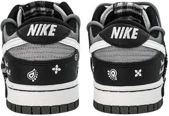 【カスタムシューズ】ナイキ ダンク ロー「ブラックホワイト デコンストリート」 DM0108-001(Team肆-D格子腰果花ZQ) Shop 【カスタムシューズ】ナイキ ダンク ロー「ブラックホワイト デコンストリート」 DM0108-001(Team肆-D格子腰果花ZQ)