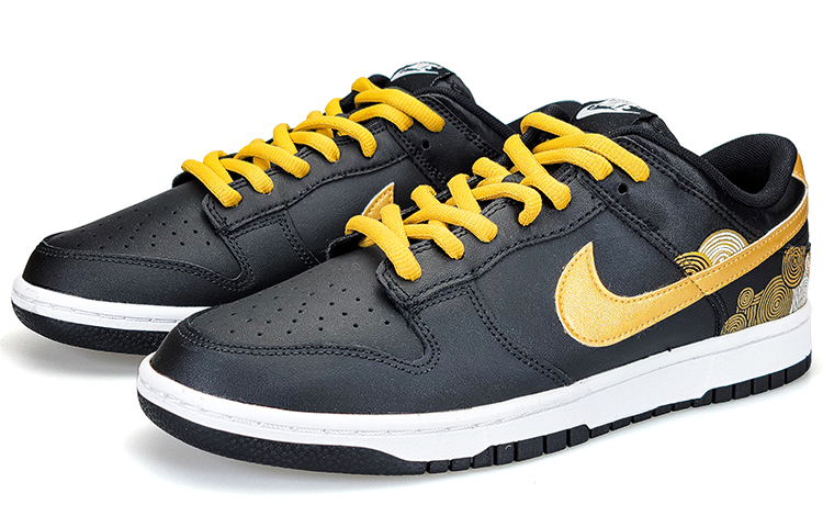 Lookbook 【訂製球鞋】Nike Dunk Low 野餐2 Clone of the Kingdom NS 潮流復古 低筒 板鞋 男款 黑白金