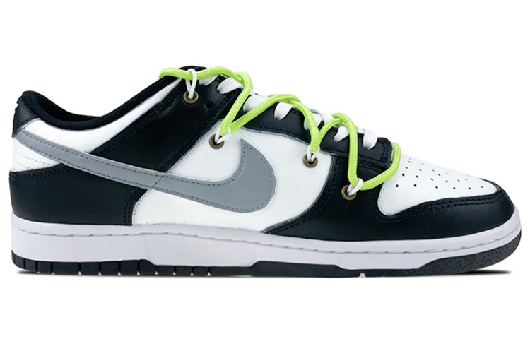 Order [Kasut Custom] Nike Dunk Low 'Black White Green Kotak Hadiah' DJ6188-002(Team叁-男款复古黑白绿S-BOX)