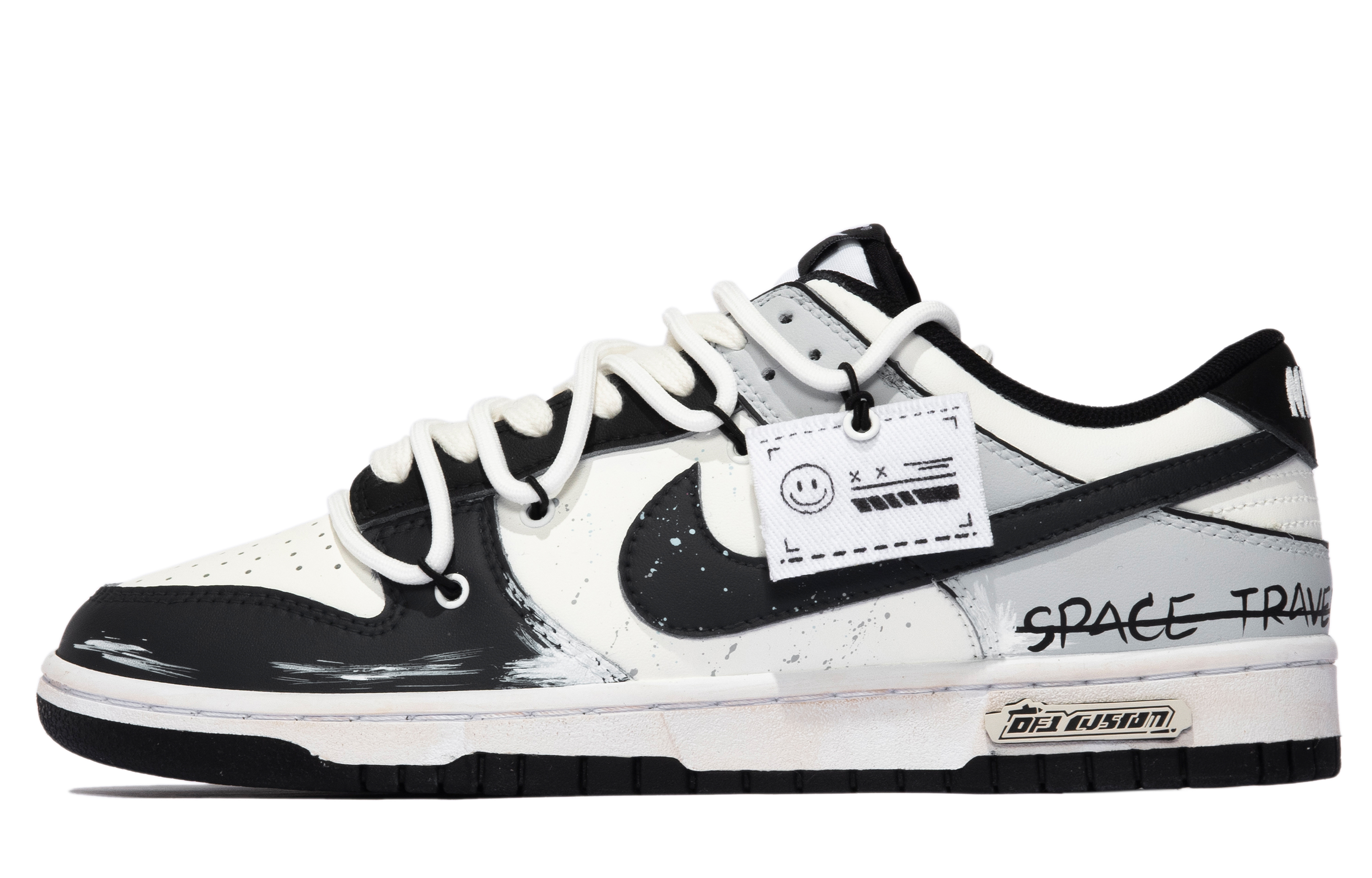 Buy [カスタムシューズ] ナイキ ダンク ロー 'ブラック ホワイト グレー' DD1391-100(TeamM-男款天行者S-BOX)