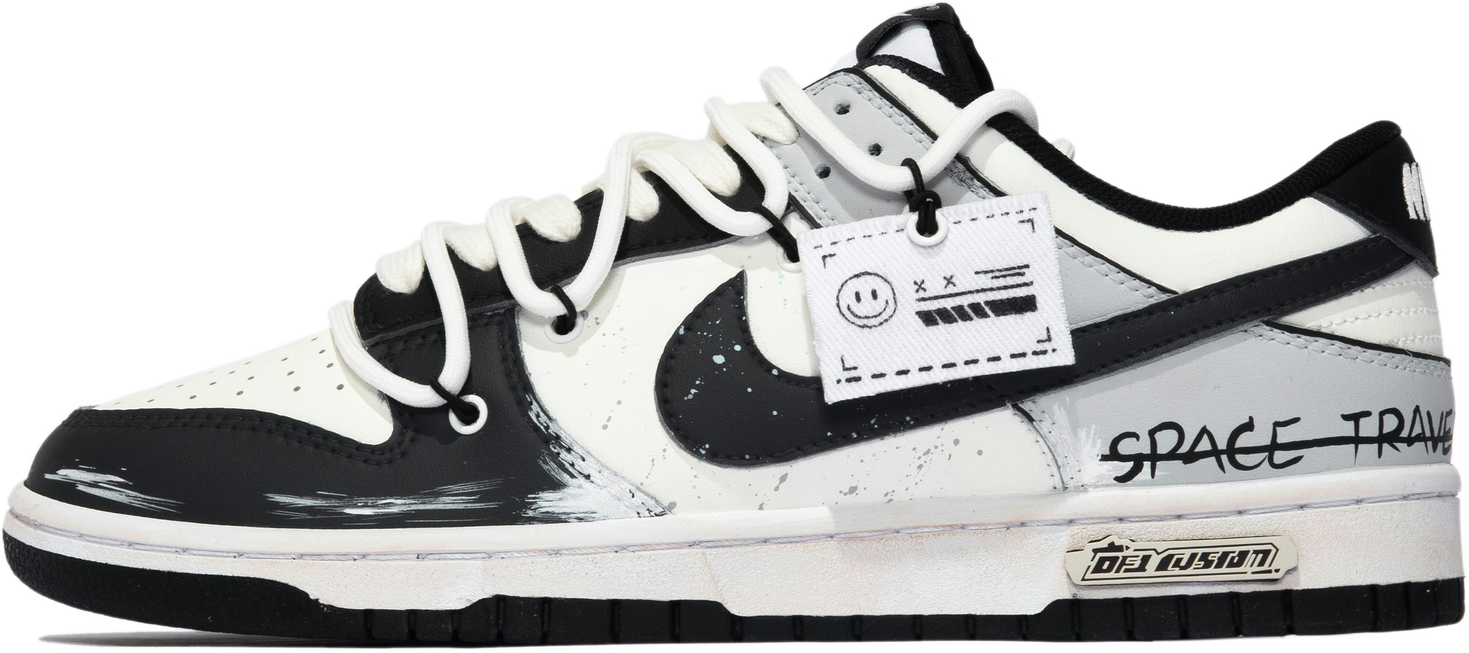 custom-shoes-nike-dunk-low-black-white-grey-dd-1391-100-team-m-s-box