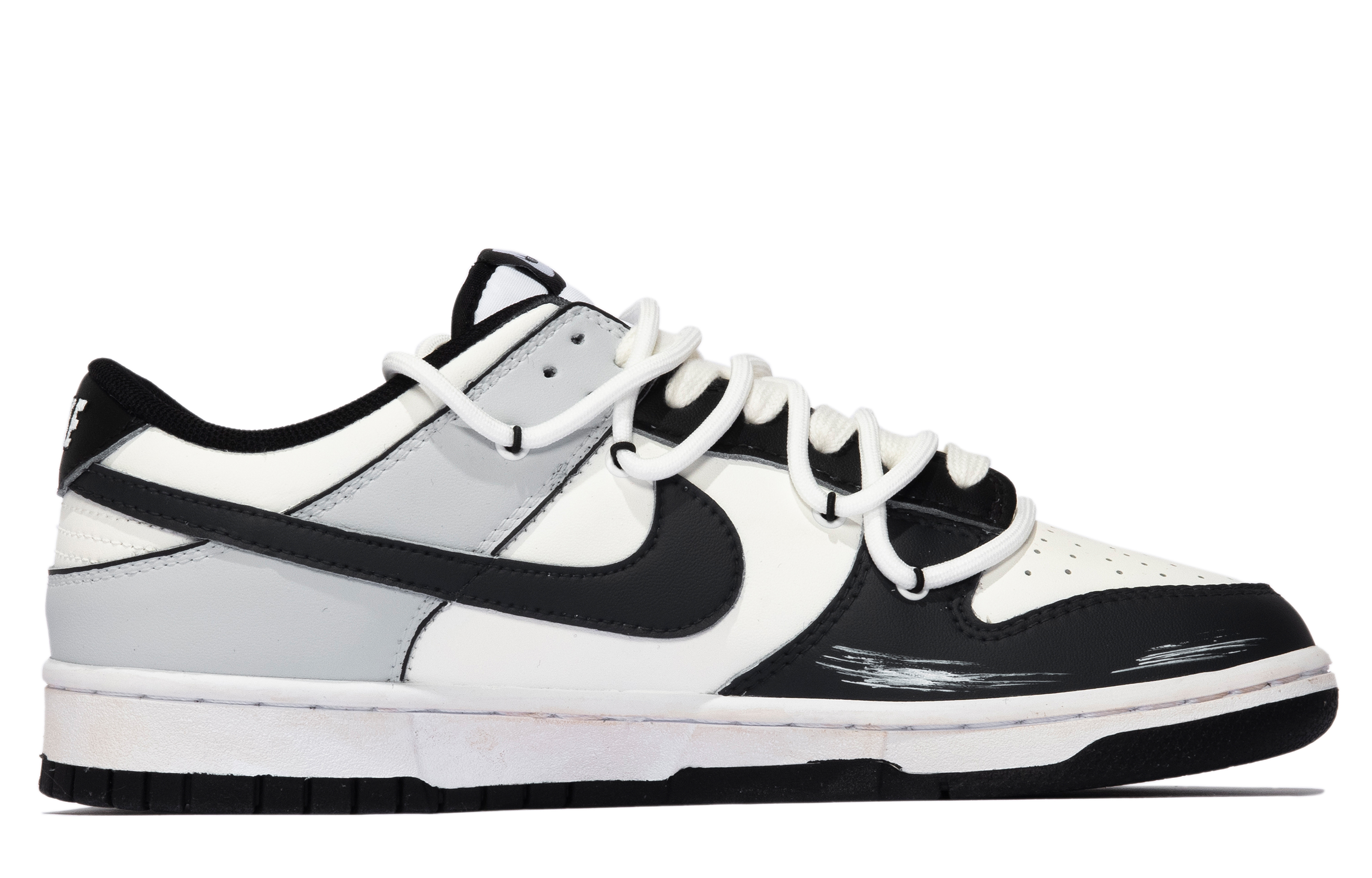 Order [カスタムシューズ] ナイキ ダンク ロー 'ブラック ホワイト グレー' DD1391-100(TeamM-男款天行者S-BOX)
