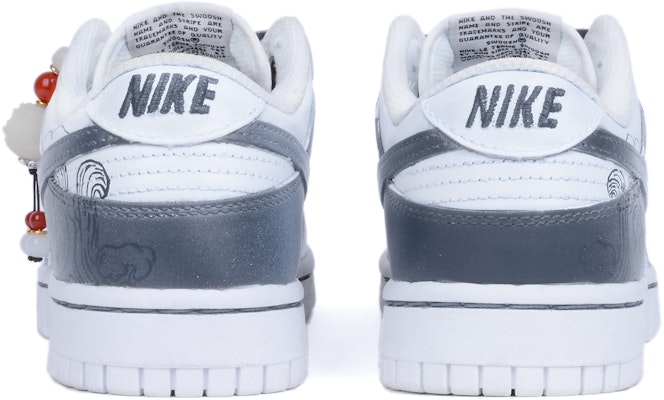 【カスタムシューズ】ナイキ ダンク ロー「ブラック ホワイト グレー」 DJ6188-101(Team42-男款国风破浪黑白灰) Shop 【カスタムシューズ】ナイキ ダンク ロー「ブラック ホワイト グレー」 DJ6188-101(Team42-男款国风破浪黑白灰)