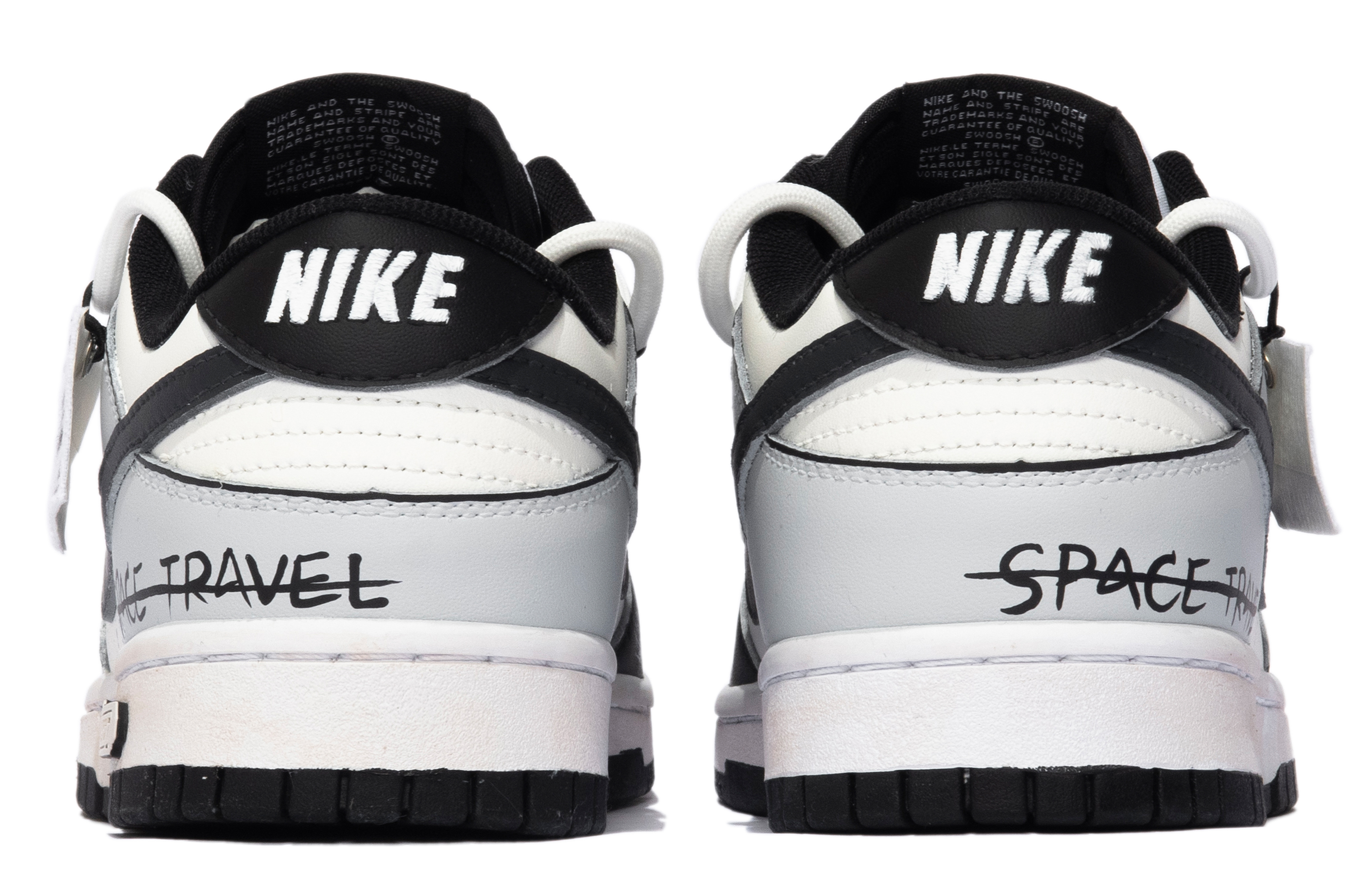 Shop [カスタムシューズ] ナイキ ダンク ロー 'ブラック ホワイト グレー' DD1391-100(TeamM-男款天行者S-BOX)