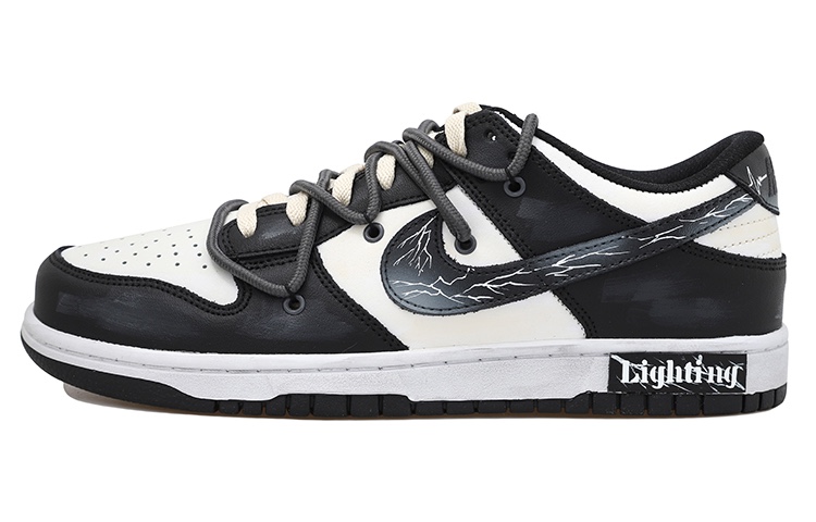 Buy Zapatillas Nike Dunk Low 'Negro Blanco Gris Deconstruidas' CW1590-100(Team拾玖黑色闪电女S-BOX)