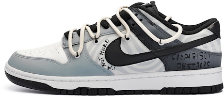 나이키 덩크 로우 '블랙 화이트 그레이 그래피티' (커스텀) DV0831-002(Team98-男款消失) Buy 나이키 덩크 로우 '블랙 화이트 그레이 그래피티' (커스텀) DV0831-002(Team98-男款消失)