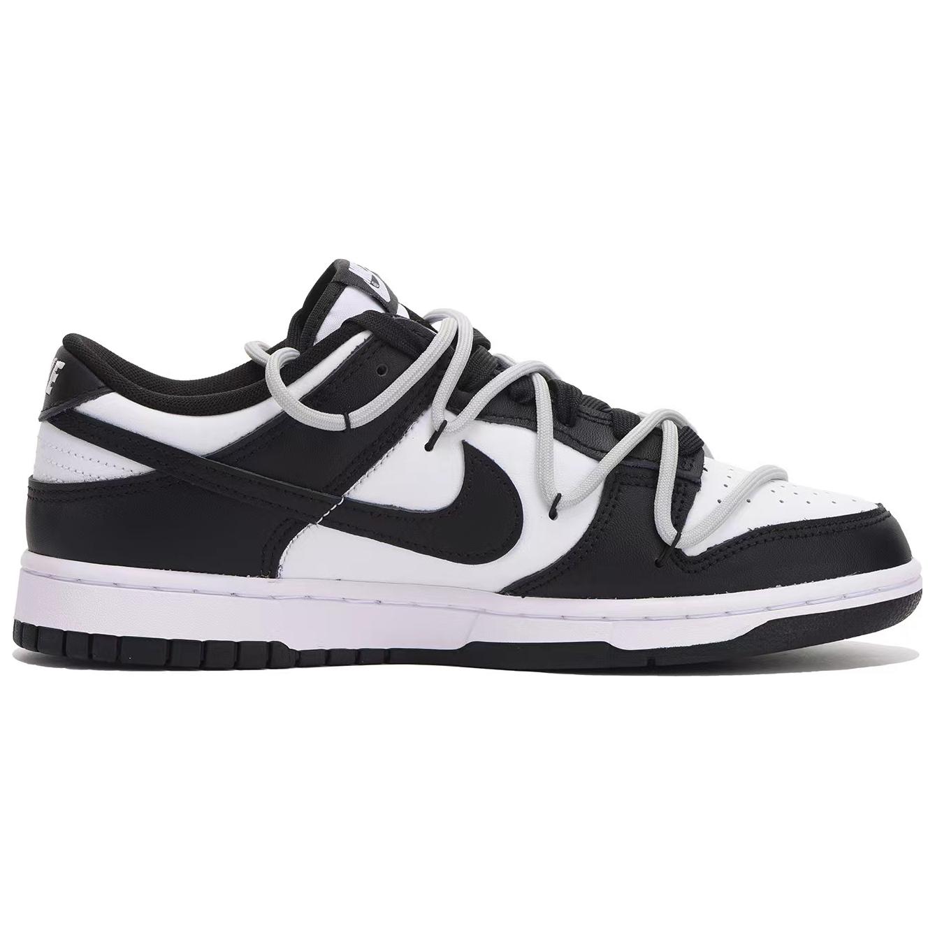 Order [Kustom Sepatu] Nike Dunk Low 'Hitam Putih Abu Grafiti Patch' CW1590-100(Team32-女款潮流补丁QD)