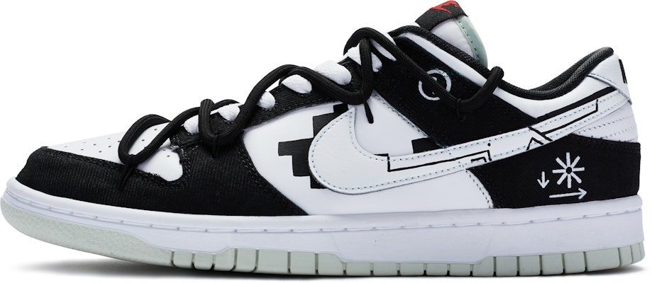 나이키 덩크 로우 '블랙 화이트 핸드페인팅' (커스텀) DV0827-100(TeamR-男款黑白循环) Buy 나이키 덩크 로우 '블랙 화이트 핸드페인팅' (커스텀) DV0827-100(TeamR-男款黑白循环)