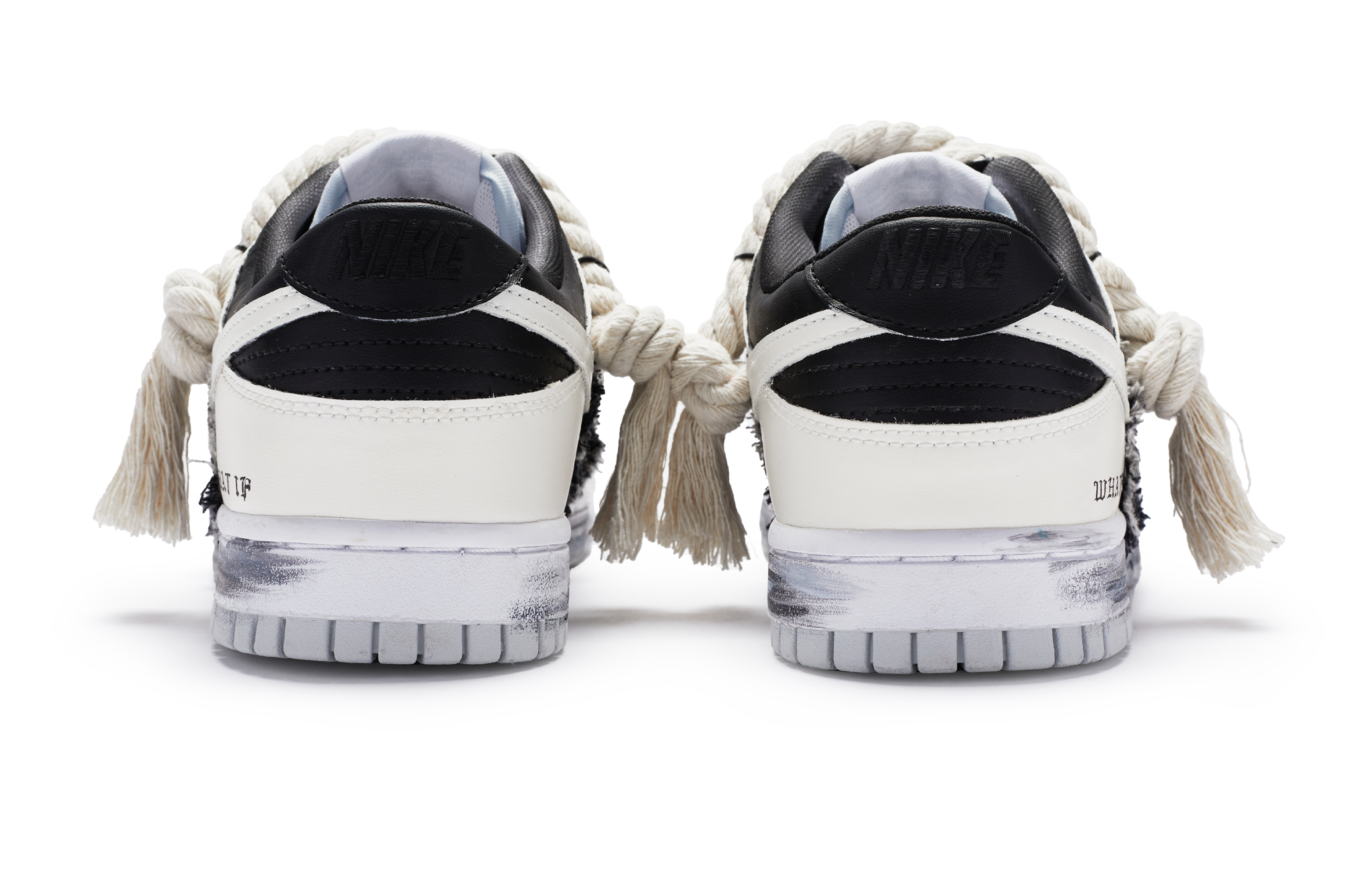 Purchase 【客製化球鞋】 Nike Dunk Low BIGNIU 黑白幻覺 簡潔 高街 手繪噴繪 低筒 板鞋 GS 黑白