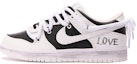 Buy 【客製球鞋】 Nike Dunk 低筒 經典 Love 復古 老化 簡約 解構雙鞋帶 低筒 滑板鞋 GS 黑白