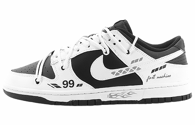 Buy [Zapatillas Personalizadas] Nike Dunk Low 'Negro Blanco Mecánico' DJ6188-002(Team10--黑白机械）