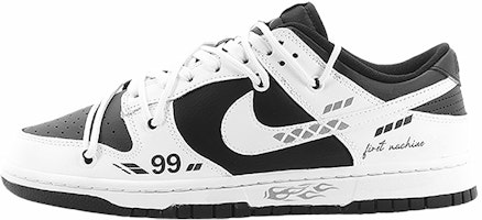 【客製球鞋】Nike Dunk Low 黑白機械 潮流穿孔 復古 防滑輕便 低筒 滑板鞋 男款 黑白 Buy 【客製球鞋】Nike Dunk Low 黑白機械 潮流穿孔 復古 防滑輕便 低筒 滑板鞋 男款 黑白