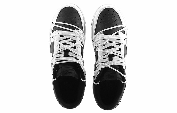 Shop [Zapatillas Personalizadas] Nike Dunk Low 'Negro Blanco Mecánico' DJ6188-002(Team10--黑白机械）