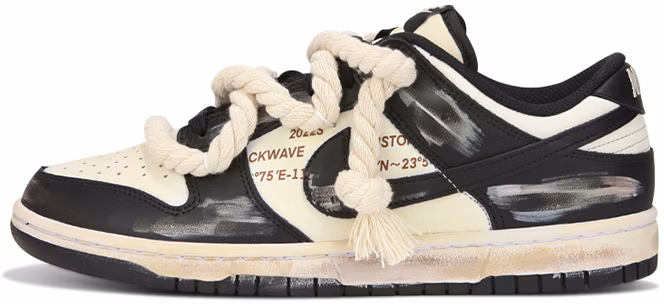 custom-shoes-nike-dunk-low-black-white-oxidized-panda