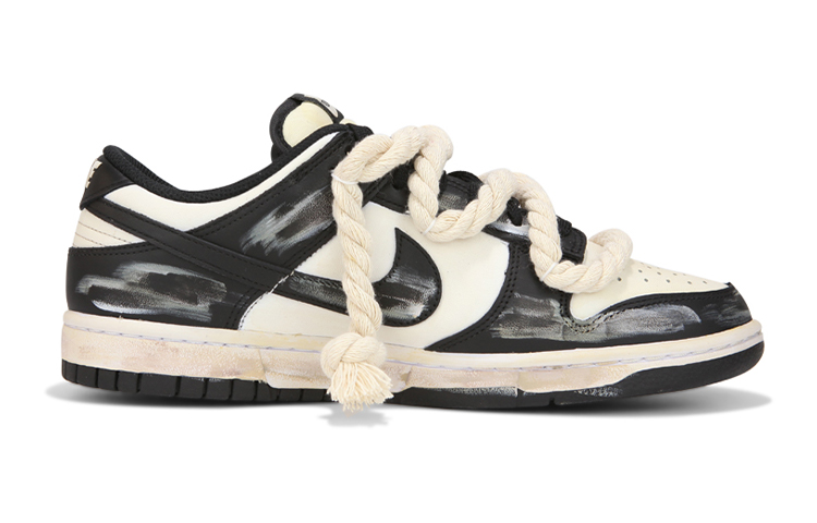 Order ナイキ ダンク ロー "黒白パンダ" (カスタム) CW1590-100(Team24-女款熊猫做旧)