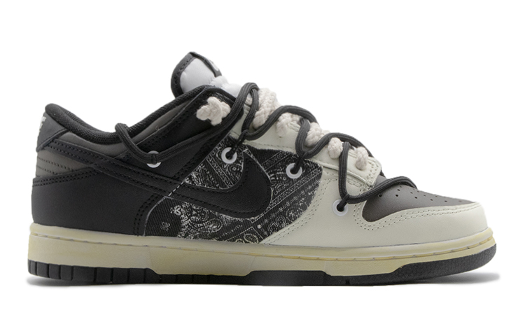Buy 【訂製球鞋】Nike Dunk Low 惡夢 高街風 腰果花 熊貓 摩卡 解構 復古做舊 低筒 板鞋 GS 黑白