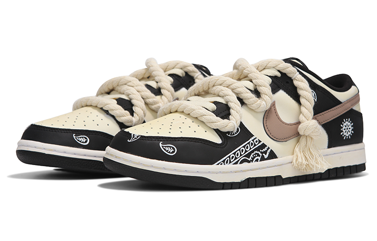 Lookbook [Shoes Custom] Nike Dunk Low 'Hitam Putih Paisley Panda' DD1391-100(Team24-男款腰果花熊猫)